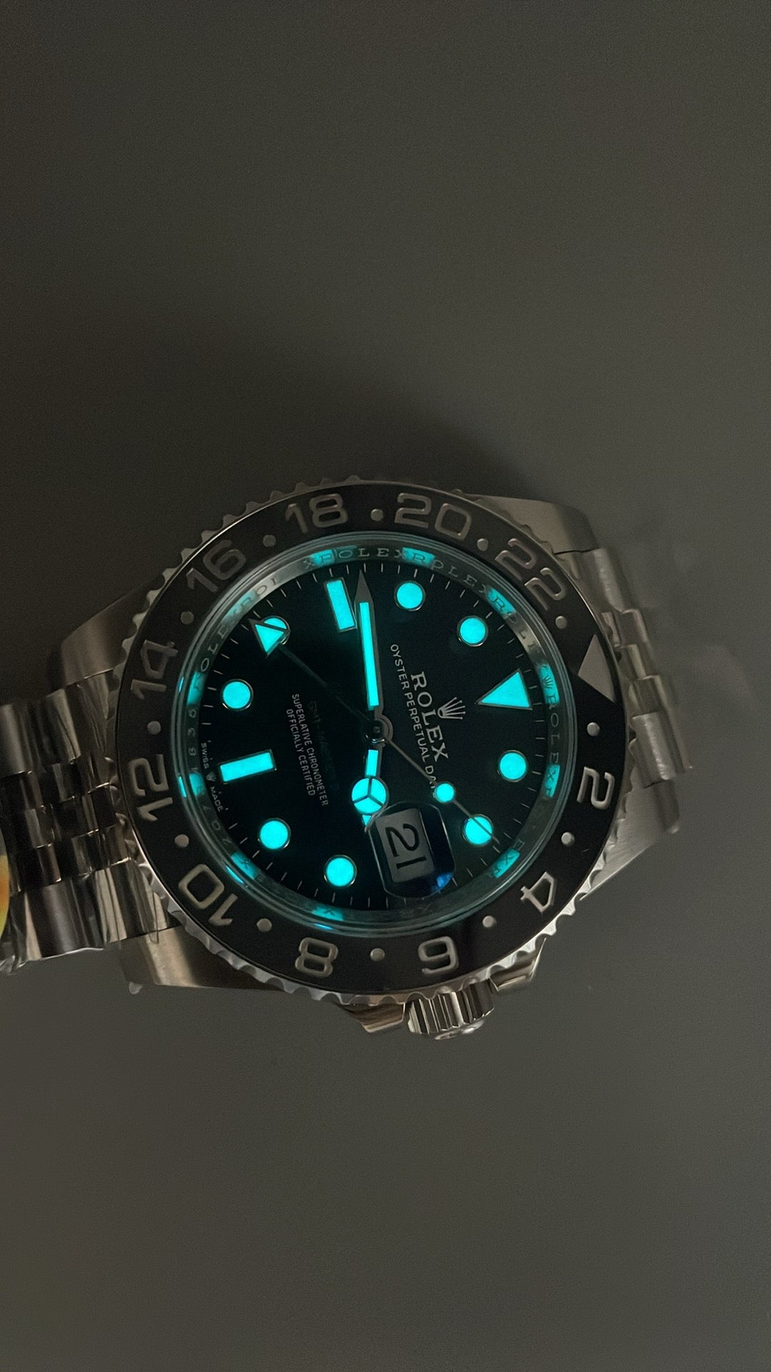 Rolex GMT-Master II 3285 V3 – 126710GRNR 'Bruce Wayne' Stainless Steel Black Dial Jubilee