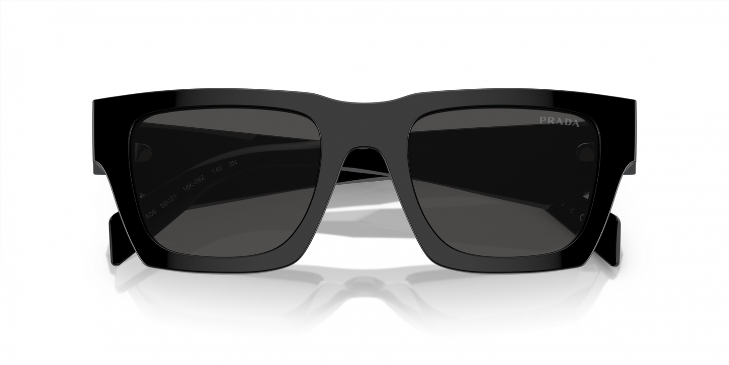 Prada PR A06S 16K08Z Men's Sunglasses - Black Frame, Dark Grey Lenses