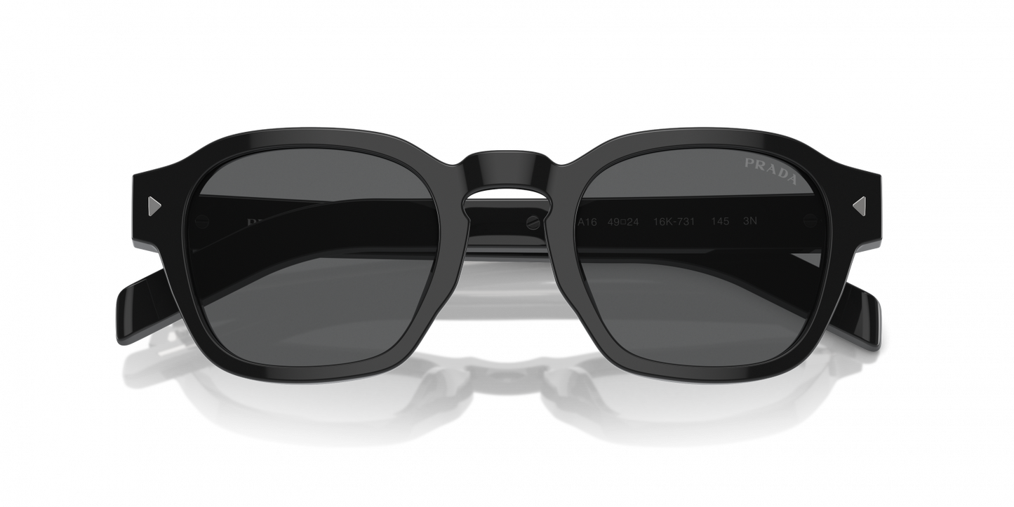 Prada PR A16S 16K731 Men's Sunglasses - Black Frame, Dark Grey Lenses