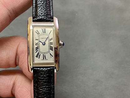 Cartier Tank Americaine Large WGTA0134 Yellow Gold Silver Dial