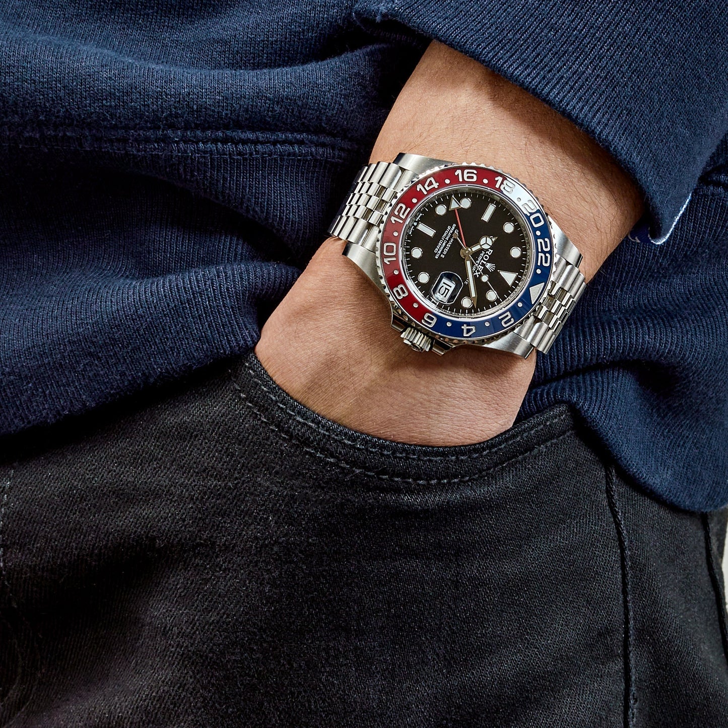 Rolex GMT-Master II 3285 V3 – AAA+ 126710BLRO 'Pepsi' Stainless Steel Black Dial Jubilee (2025)