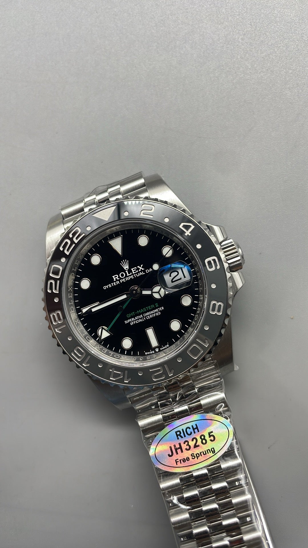Rolex GMT-Master II 3285 V3 – 126710GRNR 'Bruce Wayne' Stainless Steel Black Dial Jubilee