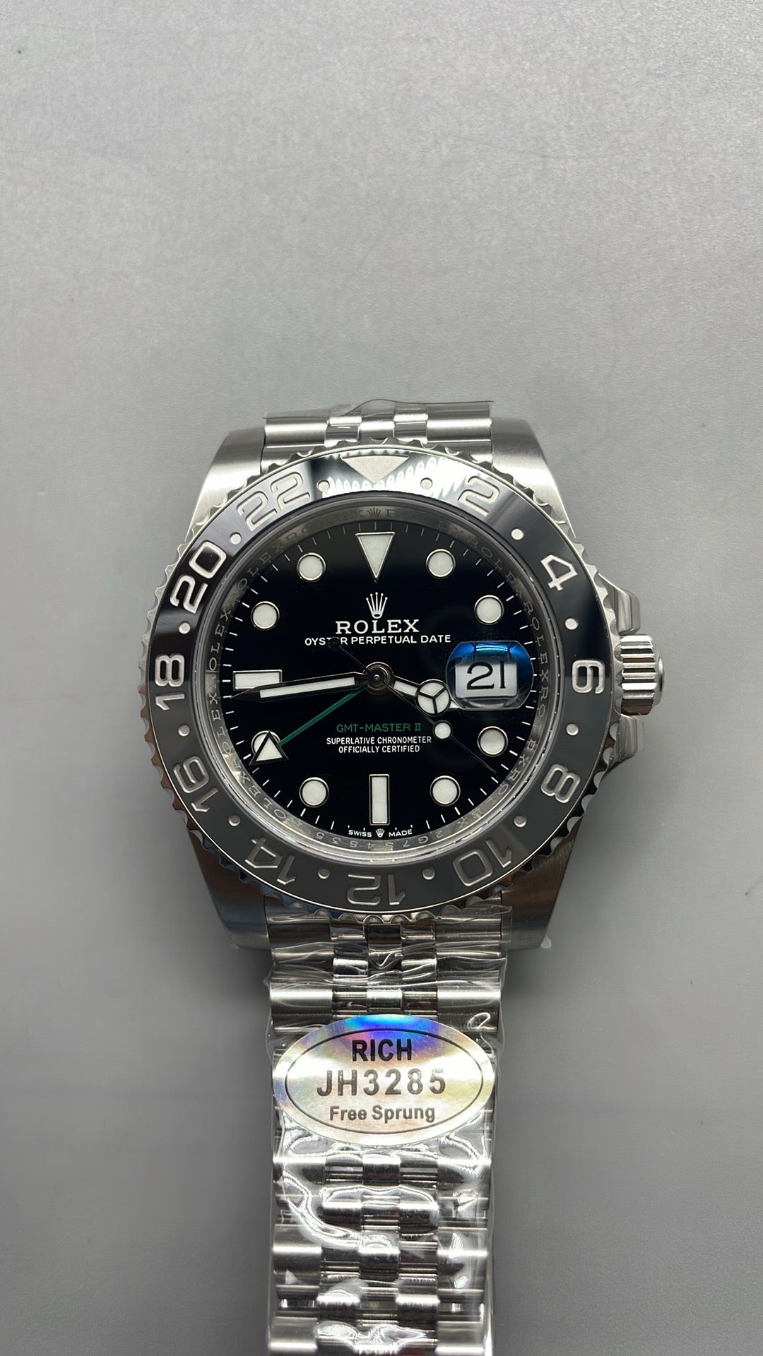 Rolex GMT-Master II 3285 V3 – 126710GRNR 'Bruce Wayne' Stainless Steel Black Dial Jubilee