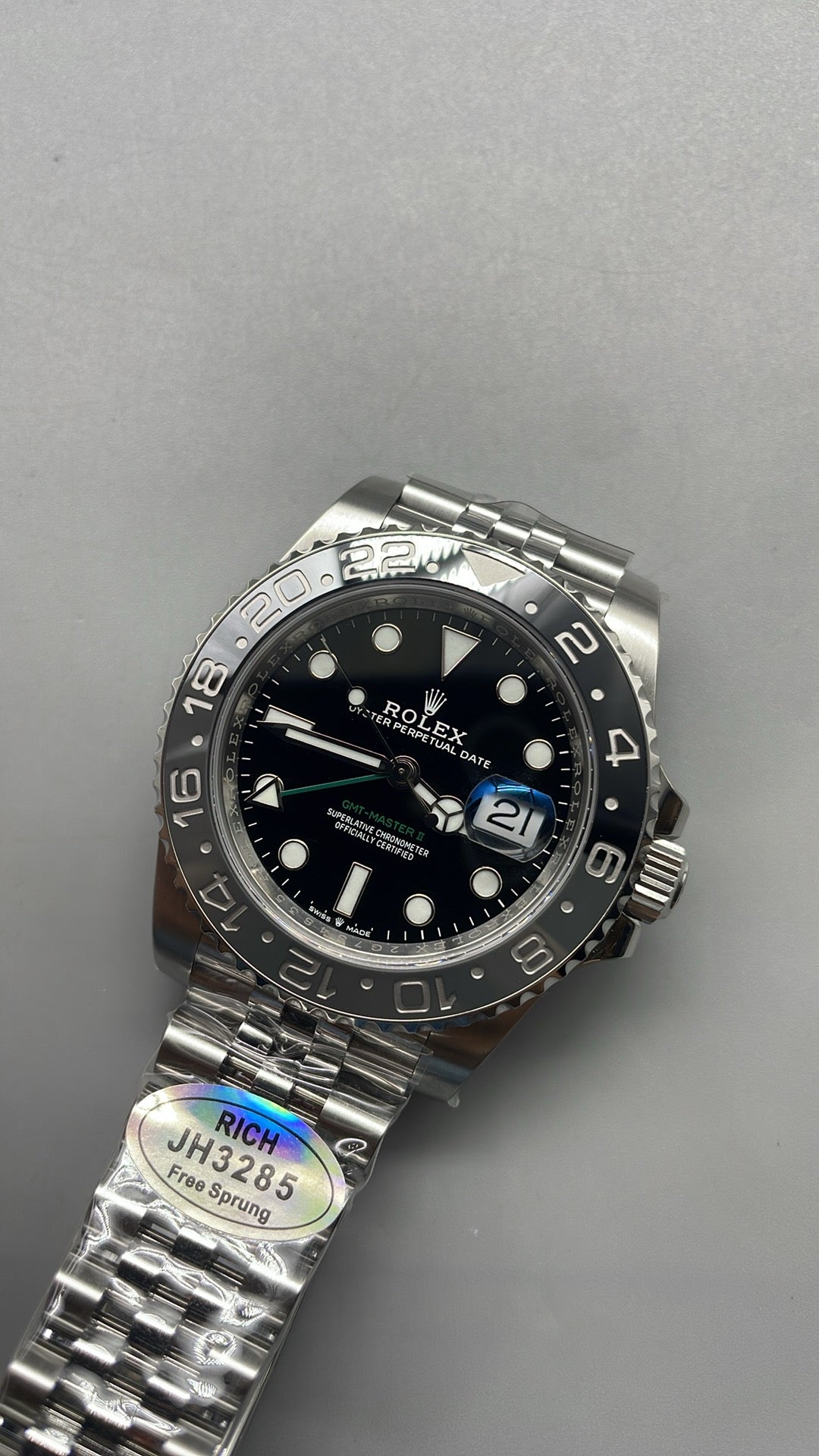 Rolex GMT-Master II 3285 V3 – 126710GRNR 'Bruce Wayne' Stainless Steel Black Dial Jubilee