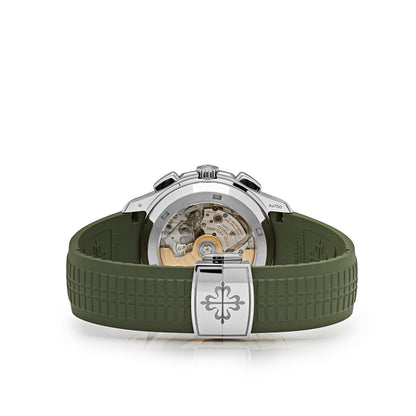 Patek Philippe Aquanaut 3285 V3 – AAA+ 5968G-010 Chronograph White Gold Khaki Green Dial (2023)