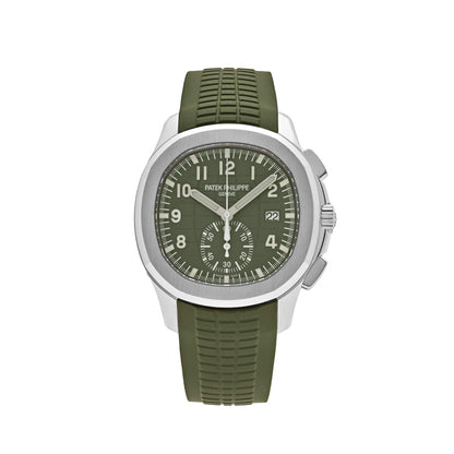 Patek Philippe Aquanaut 3285 V3 – AAA+ 5968G-010 Chronograph White Gold Khaki Green Dial (2023)