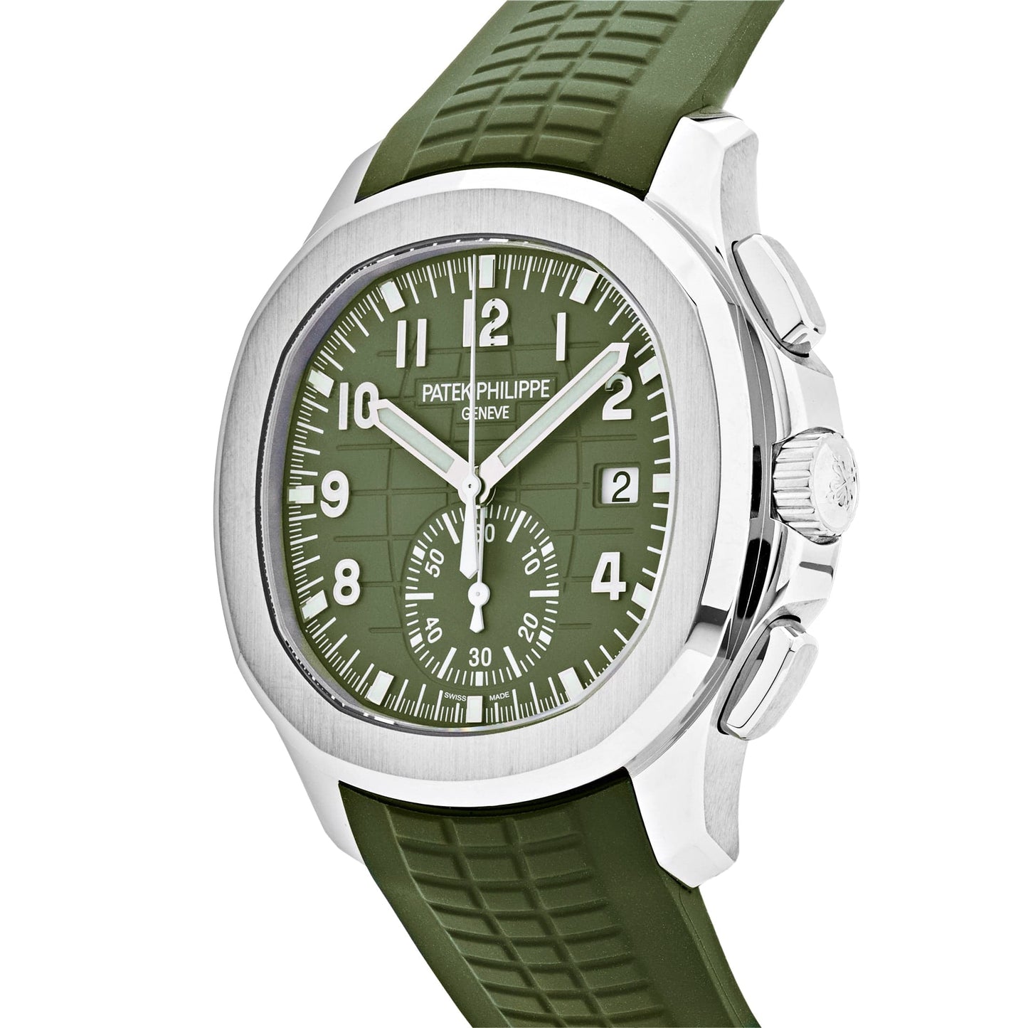 Patek Philippe Aquanaut 3285 V3 – AAA+ 5968G-010 Chronograph White Gold Khaki Green Dial (2023)