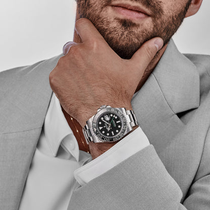 Rolex GMT-Master II 3285 V3 – AAA+ 126710GRNR 'Bruce Wayne' Stainless Steel Black Dial Oyster (2025)