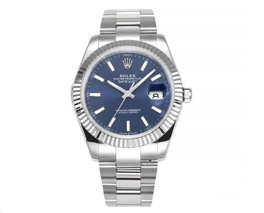 Rolex Datejust 41 116300 Acciaio Inossidabile Quadrante Blu Oyster